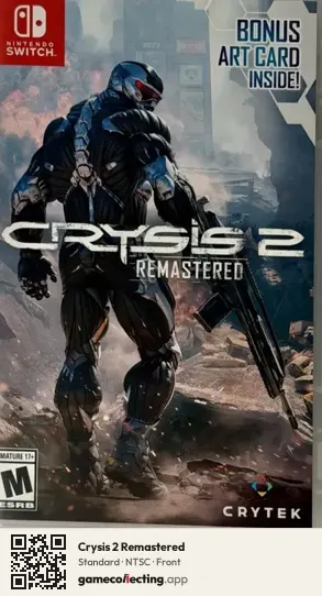 Crysis 2 Remastered Nintendo Switch, NTSC box front