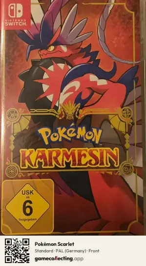 Pokémon Scarlet Nintendo Switch, Germany box front