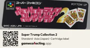 Super Trump Collection 2 Super Nintendo Entertainment System, Asia cartridge label
