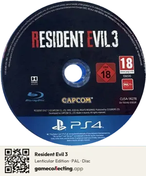 Resident Evil 3 PlayStation 4, PAL disc