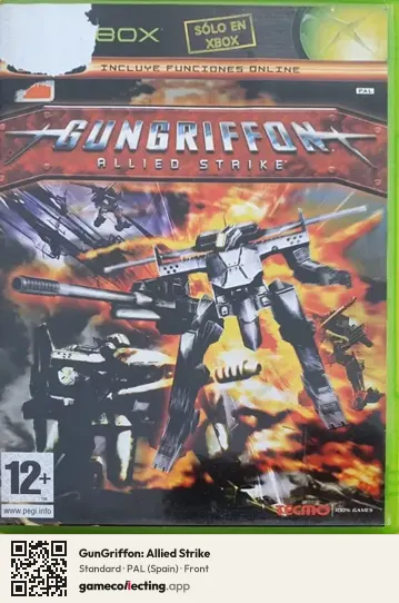 GunGriffon: Allied Strike Xbox, Spain box front