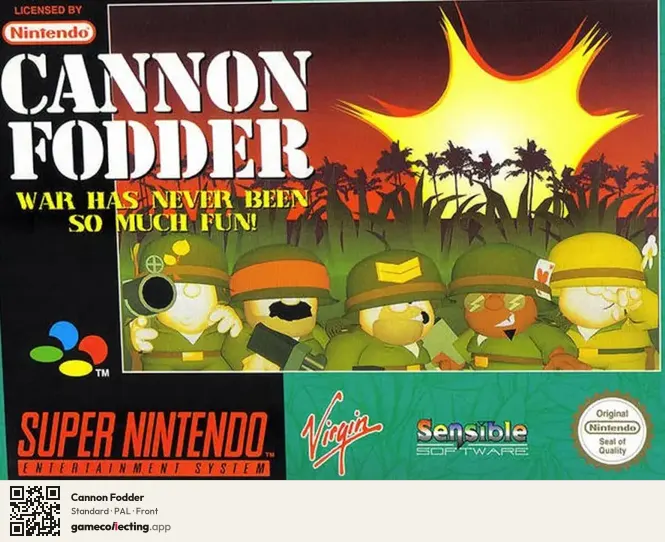 Cannon Fodder Super Nintendo Entertainment System, PAL box front