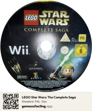 LEGO Star Wars: The Complete Saga Nintendo Wii, PAL disc