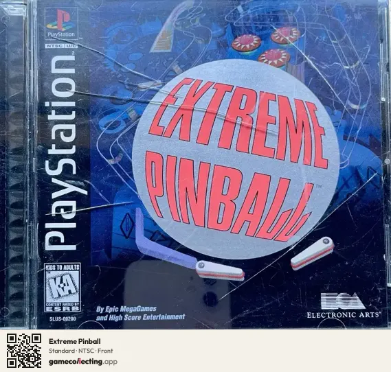 Extreme Pinball PlayStation, NTSC box front