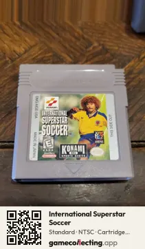 International Superstar Soccer Game Boy, NTSC cartridge label
