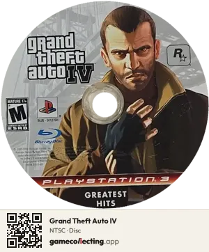 Grand Theft Auto IV PlayStation 3, NTSC disc