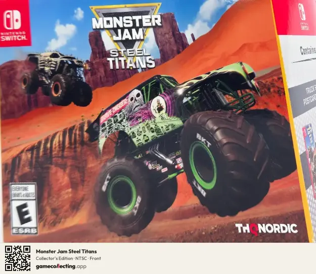 Monster Jam Steel Titans Nintendo Switch, NTSC box front