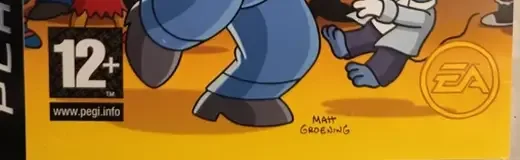 The Simpsons Game, the PEGI square on its front