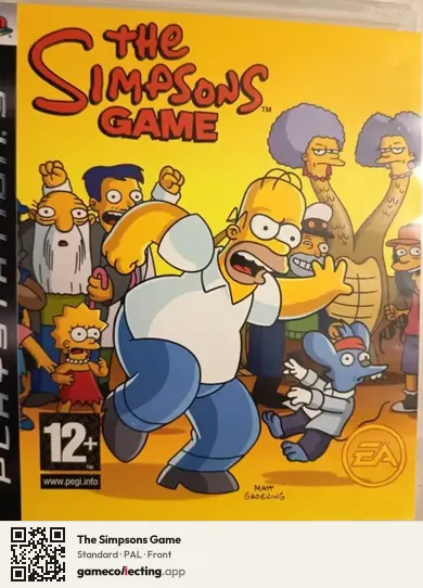 The Simpsons Game PlayStation 3, PAL box front