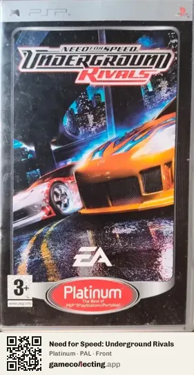 Need for Speed: Underground Rivals PlayStation Portable, PAL box front