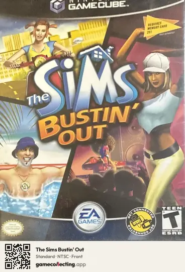 The Sims Bustin' Out Nintendo GameCube, NTSC box front