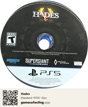 Hades PlayStation 5, NTSC disc