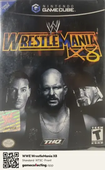 WWE WrestleMania X8 Nintendo GameCube, NTSC box front