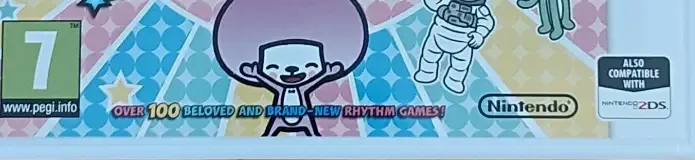 Rhythm Paradise Megamix, the PEGI square on its front