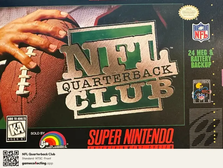 NFL Quarterback Club Super Nintendo Entertainment System, NTSC box front