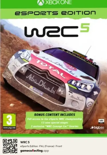 WRC 5 Xbox One, France box front