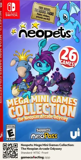 Neopets: Mega Mini Games Collection: The Neopian Arcade Odyssey Nintendo Switch, NTSC box front