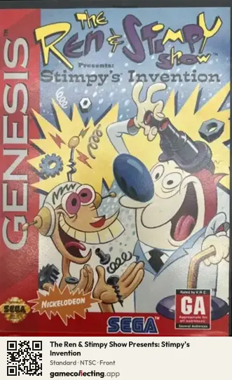 The Ren & Stimpy Show Presents: Stimpy's Invention Sega Mega Drive / Genesis, NTSC box front