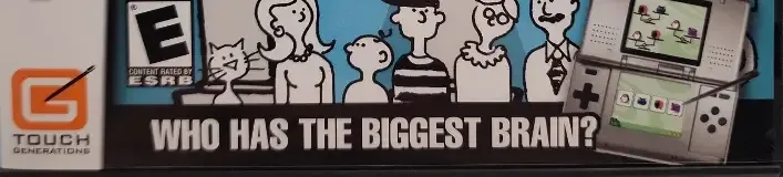 Big Brain Academy, the ESRB box on its front