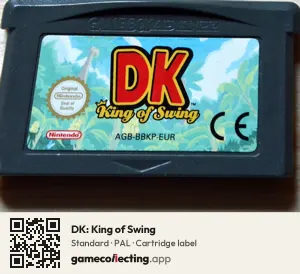 DK: King of Swing Game Boy Advance, PAL cartridge label