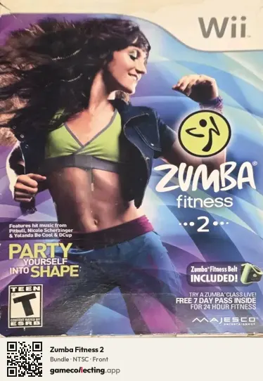 Zumba Fitness 2 Nintendo Wii, NTSC box front
