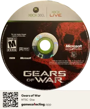Gears of War Xbox 360, NTSC disc