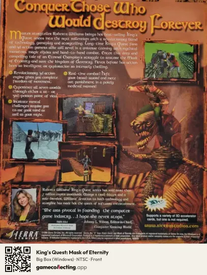 King's Quest: Mask of Eternity Computer, NTSC box front