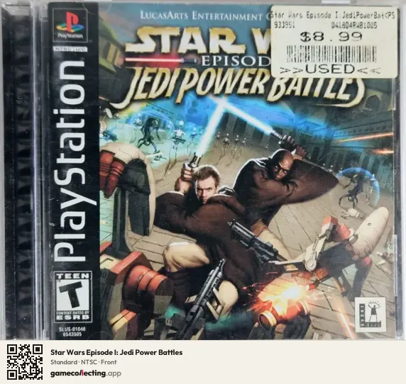 Star Wars Episode I: Jedi Power Battles PlayStation, NTSC box front