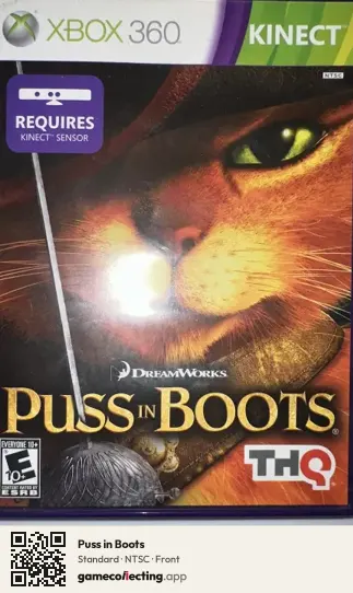 Puss in Boots Xbox 360, NTSC box front
