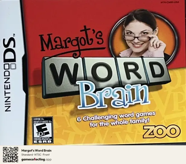 Margot's Word Brain Nintendo DS, NTSC box front
