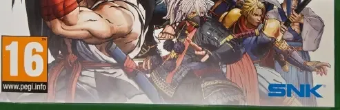 Samurai Shodown, the PEGI square on its front