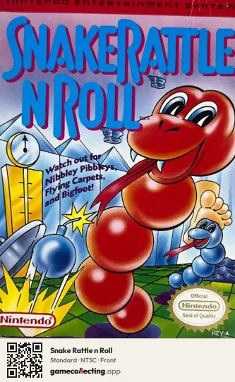 Snake Rattle n Roll Nintendo Entertainment System, NTSC box front