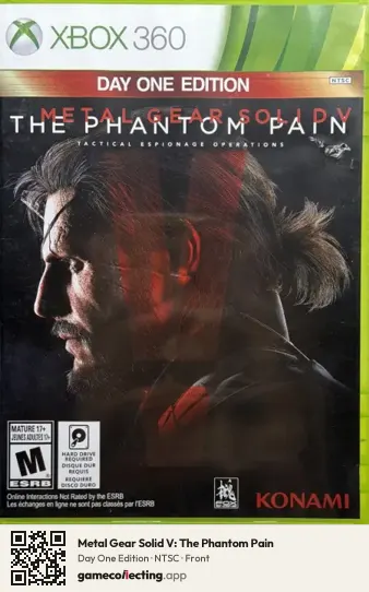 Metal Gear Solid V: The Phantom Pain Xbox 360, NTSC box front