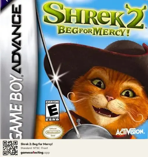 Shrek 2: Beg for Mercy! Game Boy Advance, NTSC box front