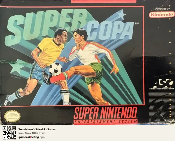 Tony Meola's Sidekicks Soccer Super Nintendo Entertainment System, NTSC box front