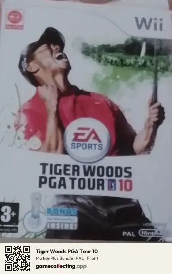 Tiger Woods PGA Tour 10 Nintendo Wii, PAL box front