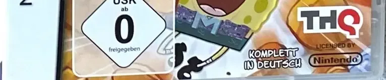 SpongeBob SquarePants: The Yellow Avenger, the USK square on its front