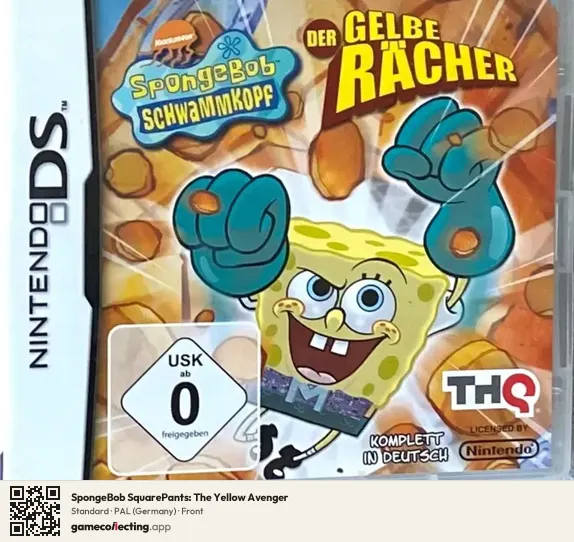 SpongeBob SquarePants: The Yellow Avenger Nintendo DS, Germany box front