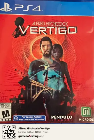 Alfred Hitchcock: Vertigo PlayStation 4, NTSC box front