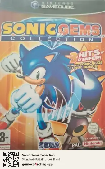 Sonic Gems Collection Nintendo GameCube, France box front