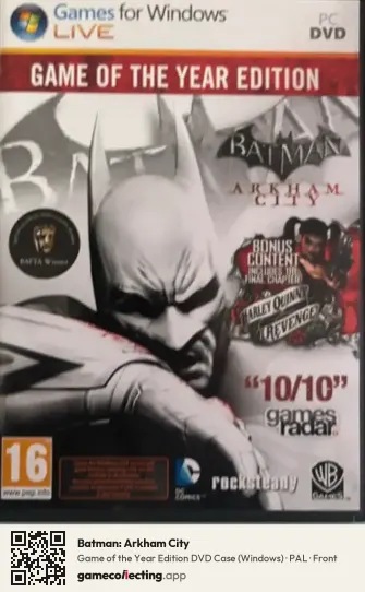 Batman: Arkham City Computer, PAL box front
