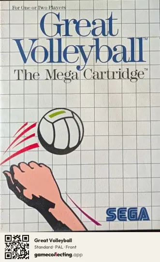 Great Volleyball Sega Master System, PAL box front