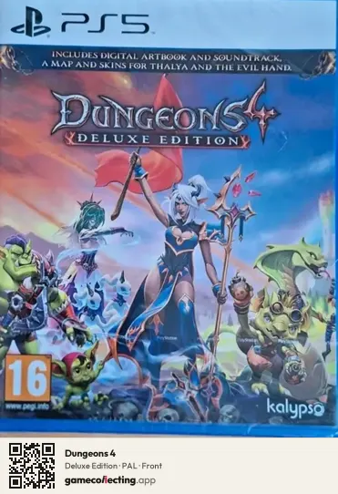 Dungeons 4 PlayStation 5, PAL box front