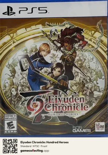 Eiyuden Chronicle: Hundred Heroes PlayStation 4, NTSC box front