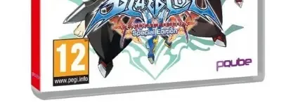 BlazBlue: Central Fiction, the PEGI square on its front