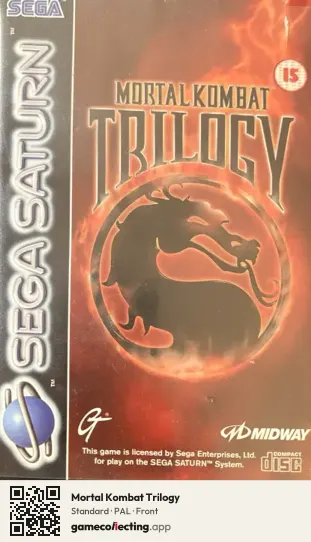 Mortal Kombat Trilogy Sega Saturn, PAL box front