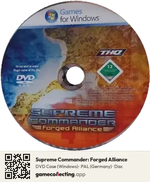 Supreme Commander: Forged Alliance Computer, PAL disc