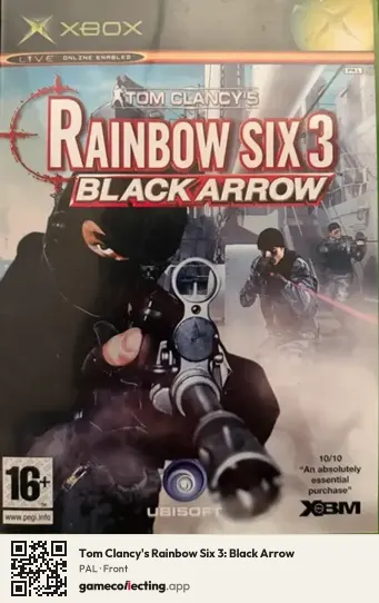 Tom Clancy's Rainbow Six 3: Black Arrow Xbox, PAL box front