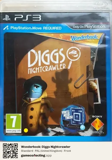 Wonderbook: Diggs Nightcrawler PlayStation 3, United Kingdom box front