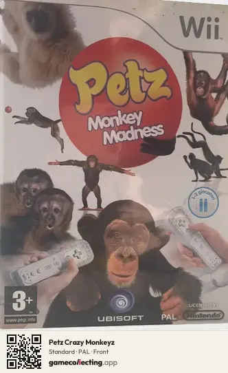 Petz Crazy Monkeyz Nintendo Wii, PAL box front